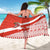 Canada Christmas Sarong with Santa Playing Hockey Maple Leaf Flag and Red White Knit Pattern Design - Wonder Print Shop