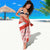 Canada Christmas Sarong with Santa Playing Hockey Maple Leaf Flag and Red White Knit Pattern Design - Wonder Print Shop