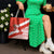 Canada Christmas Tote Bag with Santa Playing Hockey Maple Leaf Flag and Red White Knit Pattern Design - Wonder Print Shop