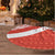 Canada Christmas Tree Skirt with Santa Playing Hockey Maple Leaf Flag and Red White Knit Pattern Design - Wonder Print Shop
