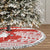 Canada Christmas Tree Skirt with Santa Playing Hockey Maple Leaf Flag and Red White Knit Pattern Design - Wonder Print Shop