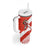 Canada Christmas Tumbler With Handle with Santa Playing Hockey Maple Leaf Flag and Red White Knit Pattern Design - Wonder Print Shop