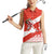 Canada Christmas Women Sleeveless Polo Shirt with Santa Playing Hockey Maple Leaf Flag and Red White Knit Pattern Design - Wonder Print Shop