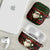Viking Christmas AirPods Case with Santa Warrior Axe Nordic Symbols Red Green Black Knit Pattern Design - Wonder Print Shop