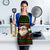 Viking Christmas Apron with Santa Warrior Axe Nordic Symbols Red Green Black Knit Pattern Design - Wonder Print Shop