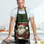 Viking Christmas Apron with Santa Warrior Axe Nordic Symbols Red Green Black Knit Pattern Design - Wonder Print Shop