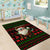 Viking Christmas Area Rug with Santa Warrior Axe Nordic Symbols Red Green Black Knit Pattern Design - Wonder Print Shop