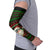Viking Christmas Arm Sleeves with Santa Warrior Axe Nordic Symbols Red Green Black Knit Pattern Design - Wonder Print Shop