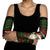 Viking Christmas Arm Sleeves with Santa Warrior Axe Nordic Symbols Red Green Black Knit Pattern Design - Wonder Print Shop