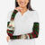 Viking Christmas Arm Sleeves with Santa Warrior Axe Nordic Symbols Red Green Black Knit Pattern Design - Wonder Print Shop