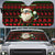 Viking Christmas Auto Sun Shade with Santa Warrior Axe Nordic Symbols Red Green Black Knit Pattern Design - Wonder Print Shop