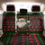 Viking Christmas Back Car Seat Cover with Santa Warrior Axe Nordic Symbols Red Green Black Knit Pattern Design - Wonder Print Shop