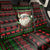 Viking Christmas Back Car Seat Cover with Santa Warrior Axe Nordic Symbols Red Green Black Knit Pattern Design - Wonder Print Shop