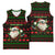 Viking Christmas Basketball Jersey with Santa Warrior Axe Nordic Symbols Red Green Black Knit Pattern Design - Wonder Print Shop