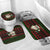 Viking Christmas Bathroom Set with Santa Warrior Axe Nordic Symbols Red Green Black Knit Pattern Design - Wonder Print Shop