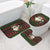 Viking Christmas Bathroom Set with Santa Warrior Axe Nordic Symbols Red Green Black Knit Pattern Design - Wonder Print Shop