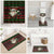 Viking Christmas Bathroom Set with Santa Warrior Axe Nordic Symbols Red Green Black Knit Pattern Design - Wonder Print Shop