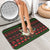 Viking Christmas Bathroom Set with Santa Warrior Axe Nordic Symbols Red Green Black Knit Pattern Design - Wonder Print Shop