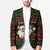 Viking Christmas Blazer with Santa Warrior Axe Nordic Symbols Red Green Black Knit Pattern Design - Wonder Print Shop