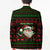 Viking Christmas Blazer with Santa Warrior Axe Nordic Symbols Red Green Black Knit Pattern Design - Wonder Print Shop