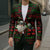 Viking Christmas Blazer with Santa Warrior Axe Nordic Symbols Red Green Black Knit Pattern Design - Wonder Print Shop