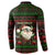 Viking Christmas Button Sweatshirt with Santa Warrior Axe Nordic Symbols Red Green Black Knit Pattern Design - Wonder Print Shop