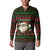 Viking Christmas Button Sweatshirt with Santa Warrior Axe Nordic Symbols Red Green Black Knit Pattern Design - Wonder Print Shop