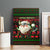 Viking Christmas Canvas Wall Art with Santa Warrior Axe Nordic Symbols Red Green Black Knit Pattern Design - Wonder Print Shop