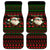 Viking Christmas Car Mats with Santa Warrior Axe Nordic Symbols Red Green Black Knit Pattern Design - Wonder Print Shop