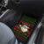 Viking Christmas Car Mats with Santa Warrior Axe Nordic Symbols Red Green Black Knit Pattern Design - Wonder Print Shop