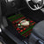 Viking Christmas Car Mats with Santa Warrior Axe Nordic Symbols Red Green Black Knit Pattern Design - Wonder Print Shop