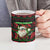 Viking Christmas Ceramic Mug with Santa Warrior Axe Nordic Symbols Red Green Black Knit Pattern Design - Wonder Print Shop