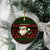 Viking Christmas Ceramic Ornament with Santa Warrior Axe Nordic Symbols Red Green Black Knit Pattern Design - Wonder Print Shop