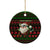 Viking Christmas Ceramic Ornament with Santa Warrior Axe Nordic Symbols Red Green Black Knit Pattern Design - Wonder Print Shop