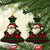 Viking Christmas Ceramic Ornament with Santa Warrior Axe Nordic Symbols Red Green Black Knit Pattern Design - Wonder Print Shop