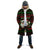 Viking Christmas Cloak with Santa Warrior Axe Nordic Symbols Red Green Black Knit Pattern Design - Wonder Print Shop