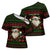 Viking Christmas Cross Shoulder Shirt with Santa Warrior Axe Nordic Symbols Red Green Black Knit Pattern Design - Wonder Print Shop