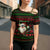 Viking Christmas Cross Shoulder Shirt with Santa Warrior Axe Nordic Symbols Red Green Black Knit Pattern Design - Wonder Print Shop