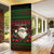 Viking Christmas Door Cover with Santa Warrior Axe Nordic Symbols Red Green Black Knit Pattern Design - Wonder Print Shop