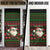 Viking Christmas Door Cover with Santa Warrior Axe Nordic Symbols Red Green Black Knit Pattern Design - Wonder Print Shop