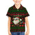Viking Christmas Family Matching Long Sleeve Bodycon Dress and Hawaiian Shirt with Santa Warrior Axe Nordic Symbols Red Green Black Knit Pattern Design - Wonder Print Shop