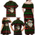 Viking Christmas Family Matching Off Shoulder Maxi Dress and Hawaiian Shirt with Santa Warrior Axe Nordic Symbols Red Green Black Knit Pattern Design - Wonder Print Shop