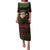 Viking Christmas Family Matching Puletasi and Hawaiian Shirt with Santa Warrior Axe Nordic Symbols Red Green Black Knit Pattern Design - Wonder Print Shop