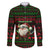 Viking Christmas Family Matching Short Sleeve Bodycon Dress and Hawaiian Shirt with Santa Warrior Axe Nordic Symbols Red Green Black Knit Pattern Design - Wonder Print Shop