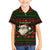 Viking Christmas Family Matching Short Sleeve Bodycon Dress and Hawaiian Shirt with Santa Warrior Axe Nordic Symbols Red Green Black Knit Pattern Design - Wonder Print Shop