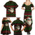 Viking Christmas Family Matching Summer Maxi Dress and Hawaiian Shirt with Santa Warrior Axe Nordic Symbols Red Green Black Knit Pattern Design - Wonder Print Shop