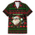 Viking Christmas Family Matching Summer Maxi Dress and Hawaiian Shirt with Santa Warrior Axe Nordic Symbols Red Green Black Knit Pattern Design - Wonder Print Shop