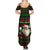 Viking Christmas Family Matching Summer Maxi Dress and Hawaiian Shirt with Santa Warrior Axe Nordic Symbols Red Green Black Knit Pattern Design - Wonder Print Shop