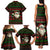 Viking Christmas Family Matching Tank Maxi Dress and Hawaiian Shirt with Santa Warrior Axe Nordic Symbols Red Green Black Knit Pattern Design - Wonder Print Shop