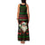 Viking Christmas Family Matching Tank Maxi Dress and Hawaiian Shirt with Santa Warrior Axe Nordic Symbols Red Green Black Knit Pattern Design - Wonder Print Shop